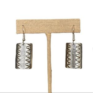 Hand stamped earrings